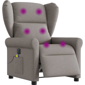 vidaXL - Massagestoel - Elektrisch Verstelbaar - Stof - Taupe