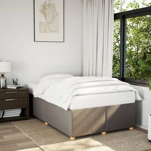 vidaXL Bedframe stof taupe 120x200 cm