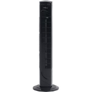vidaXL Torenventilator met afstandsbediening en timer 24x80 cm zwart