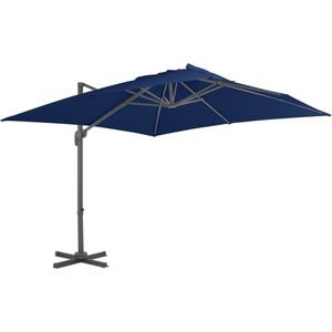 VidaXL Zweefparasol Aluminium Paal 3x3m Azuurblauw