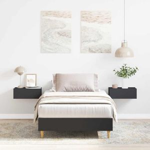 vidaXL - Bedframe - matras - zonder - matrasx200 - cm - spaanplaat - zwart