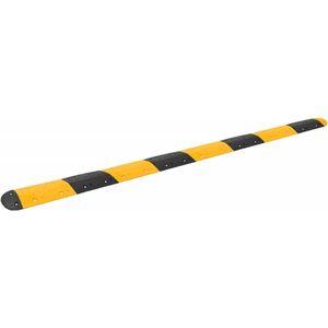 vidaXL Verkeersdrempel 420x32,5x4 cm rubber geel en zwart