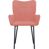 vidaXL-Eetkamerstoelen-2-st-fluweel-roze