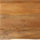 vidaXL Tafelblad met natuurlijke rand 80x80x2,5 cm massief mangohout