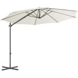 vidaXL Zweefparasol met stalen paal 300 cm zandkleurig