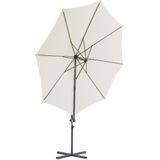 vidaXL Zweefparasol met stalen paal 300 cm zandkleurig