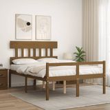 VidaXL Bedframe Massief Hout Honingbruin 140x200 cm