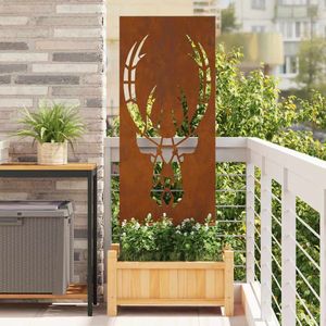 vidaXL Tuin decoratief paneel Roestig 50 x 140 cm Verweerd staal