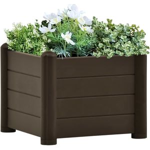 vidaXL Plantenbak verhoogd 43x43x35 cm PP mokka