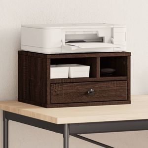 vidaXL Printerkastje 40x32x22,5 cm bewerkt hout bruin eikenkleurig