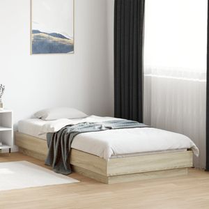 vidaXL Bedframe zonder matras hout sonoma eikenkleurig 100x200 cm