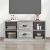 VidaXL Tv-meubel 99,5x35,5x48 cm - Bewerkt Hout - Grijs Sonoma Eikenkleur