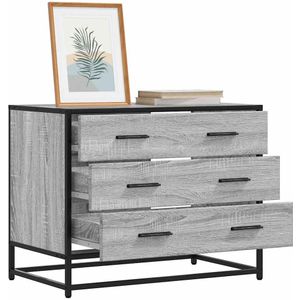 vidaXL Ladekast 70x41x56 cm bewerkt hout grijs sonoma eikenkleurig