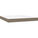 VidaXL Pocketveringmatras 160x200x20 cm - Stof Taupe