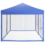 VidaXL Inklapbare Partytent 3x6m Blauw - Met Zijwanden