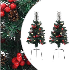 vidaXL Tuinkerstbomen 2 st 76 cm PVC