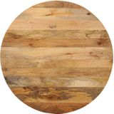 vidaXL Tafelblad rond Ø 90x2,5 cm massief ruw mangohout