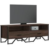 vidaXL Tv-meubel 122x34x41 cm bewerkt hout bruin eikenkleurig