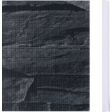 vidaXL Tuinscherm 35x0,19 m PVC steen-look grijs
