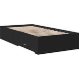 vidaXL Bedframe met lades bewerkt hout zwart 90x190 cm