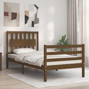 VidaXL Bedframe Massief Hout Honingbruin 90x200 cm