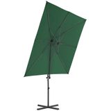 vidaXL Parasol met draagbare voet groen