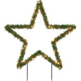 vidaXL Kerstverlichting ster met grondpinnen 80 LED's 60 cm