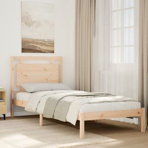 vidaXL Bedframe extra lang zonder matras massief hout 90x220 cm