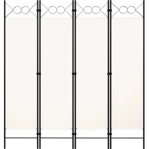 vidaXL Kamerscherm met 4 panelen 160x180 cm wit