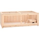 vidaXL Hamsterkooi 104x52x38 cm massief vurenhout