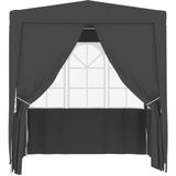 VidaXL Professionele Partytent 2x2m Antraciet - Zijwanden - 90 g/m²