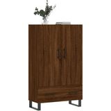 vidaXL Hoge kast 69,5x31x115 cm bewerkt hout bruin eikenkleur