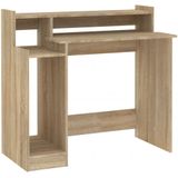 VidaXL Bureau met LED-verlichting 97x45x90 cm - Hout Sonoma Eikenkleurig