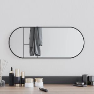vidaXL-Wandspiegel-60x25-cm-ovaal-zwart