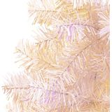 vidaXL Kunstkerstboom met iriserende uiteinden 210 cm PVC wit