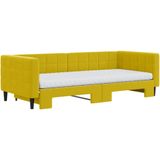 vidaXL-Slaapbank-onderschuifbed-en-matrassen-90x200-cm-fluweel-geel