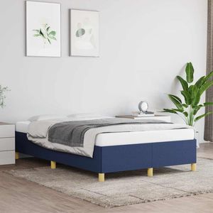 vidaXL Bedframe zonder matras 120x190 cm stof blauw