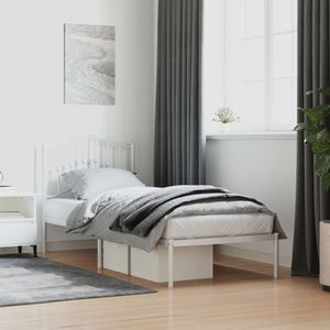 VidaXL-Bedframe-met-hoofdbord-metaal-wit-80x200-cm