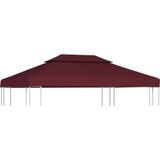 VidaXL Prieeldak 2-Laags 4x3m 310 g/m² Bordeaux