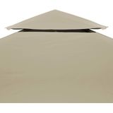 vidaXL Vervangend tentdoek prieel 310 g/m² 3x4 m beige