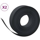vidaXL Tuinranden 2 st 10 m 15 cm polyetheen zwart