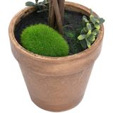vidaXL Kunstplanten met pot 2 st buxus bolvorming 56 cm groen