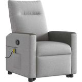 Verstelbare Massagestoel - Grijs - Stof - Heffunctie