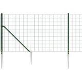 vidaXL Draadgaashek met grondankers 0,8x10 m groen
