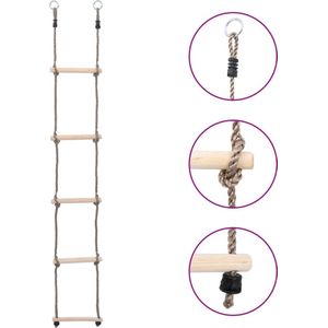 vidaXL Ladder met 5 sporten 210 cm massief grenenhout