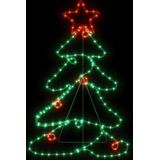 vidaXL Kerstfiguur boom met 144 LED's 88x56 cm
