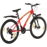 vidaXL Mountainbike 21 versnellingen 26 inch wielen 42 cm rood