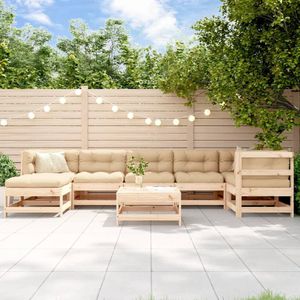 vidaXL 8-delige Loungeset massief grenenhout