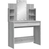 vidaXL Kaptafel met LED-verlichting 96x40x142 cm grijs sonoma