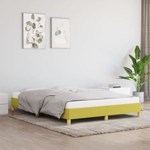 vidaXL Bedframe zonder matras 140x190 cm stof groen